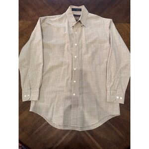 Ralph Lauren Chaps Mens Checkered Long Sleeve Dress Shirt 15 1/2 |P1‎